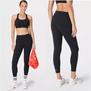 SWEATY BETTY Women's Size XS The Power 7/8 Length Workout Leggings Black